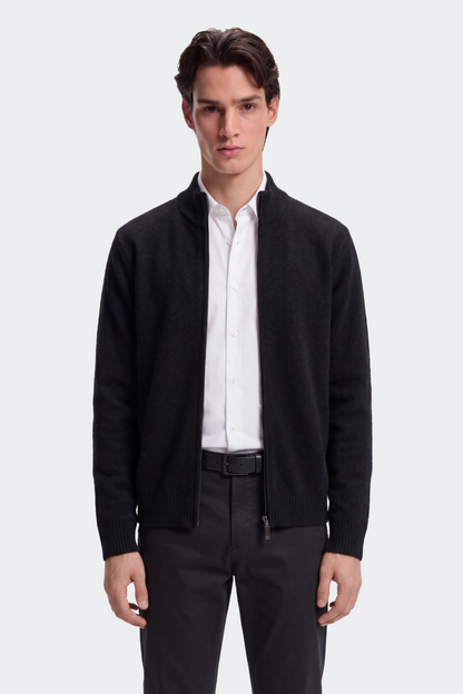 Men's Wool Full-Zip Cardigan