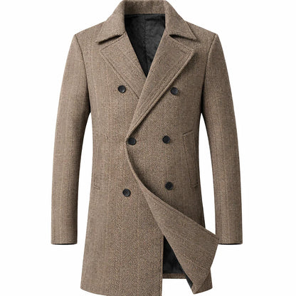 Men's Wool-Look Structured Overcoat