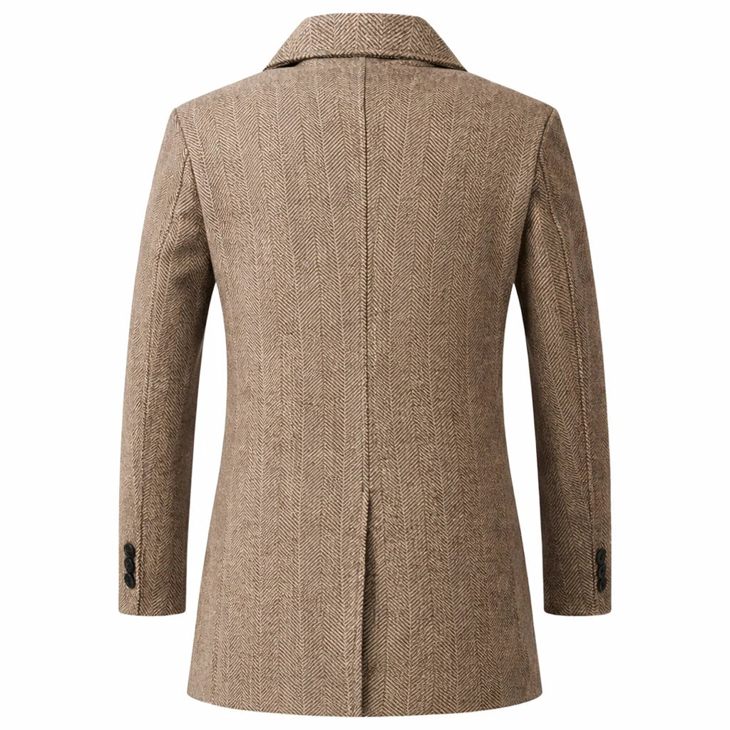 Men's Wool-Look Structured Overcoat