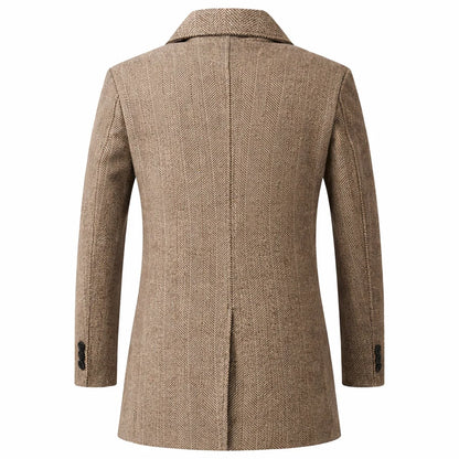 Men's Wool-Look Structured Overcoat