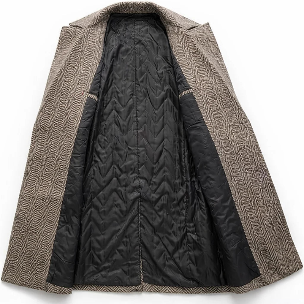 Men's Wool-Look Structured Overcoat