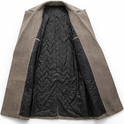 Men's Wool-Look Structured Overcoat