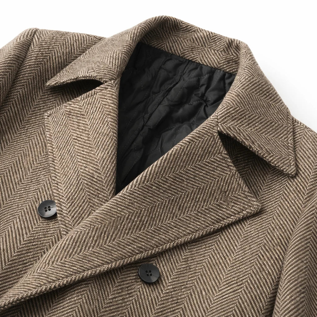 Men's Wool-Look Structured Overcoat