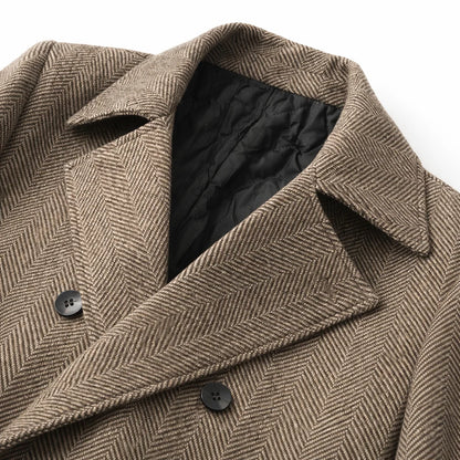 Men's Wool-Look Structured Overcoat