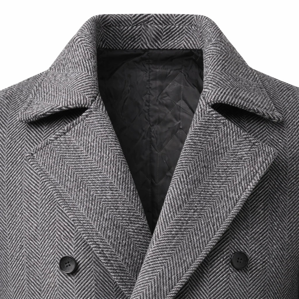 Men's Wool-Look Structured Overcoat