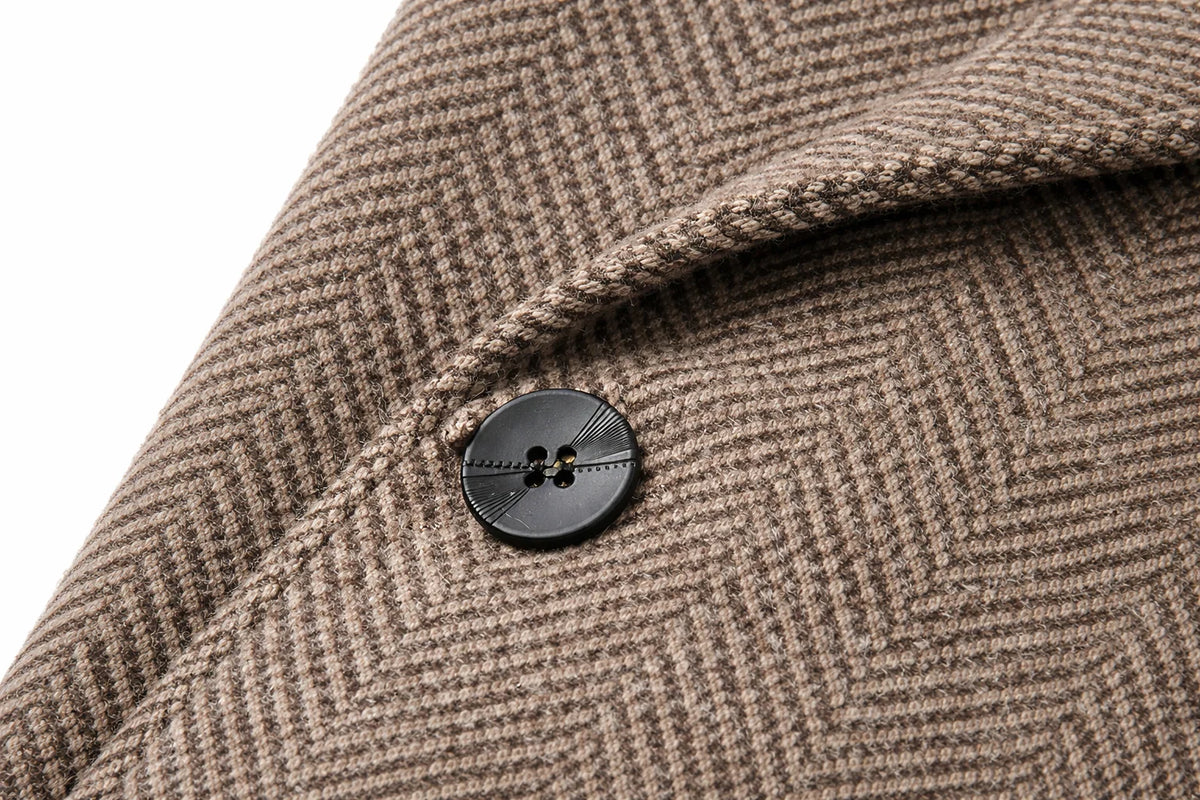 Men's Wool-Look Structured Overcoat