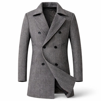 Men's Wool-Look Structured Overcoat