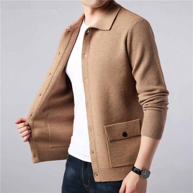 Men's Wool Vest with Collar