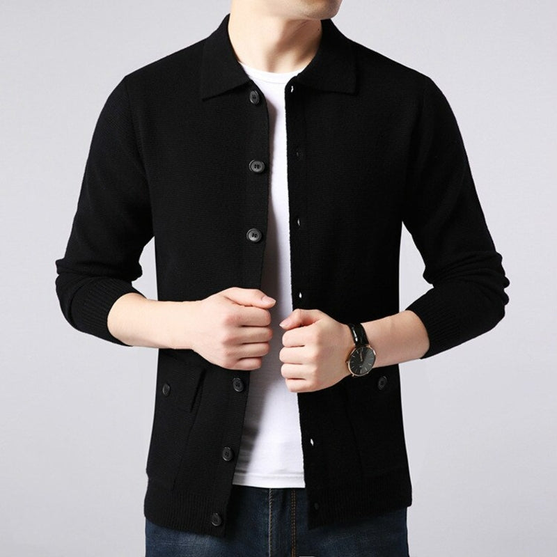 Men's Wool Vest with Collar