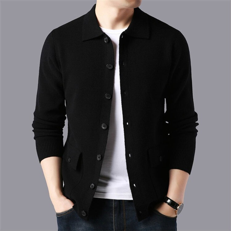 Men's Wool Vest with Collar