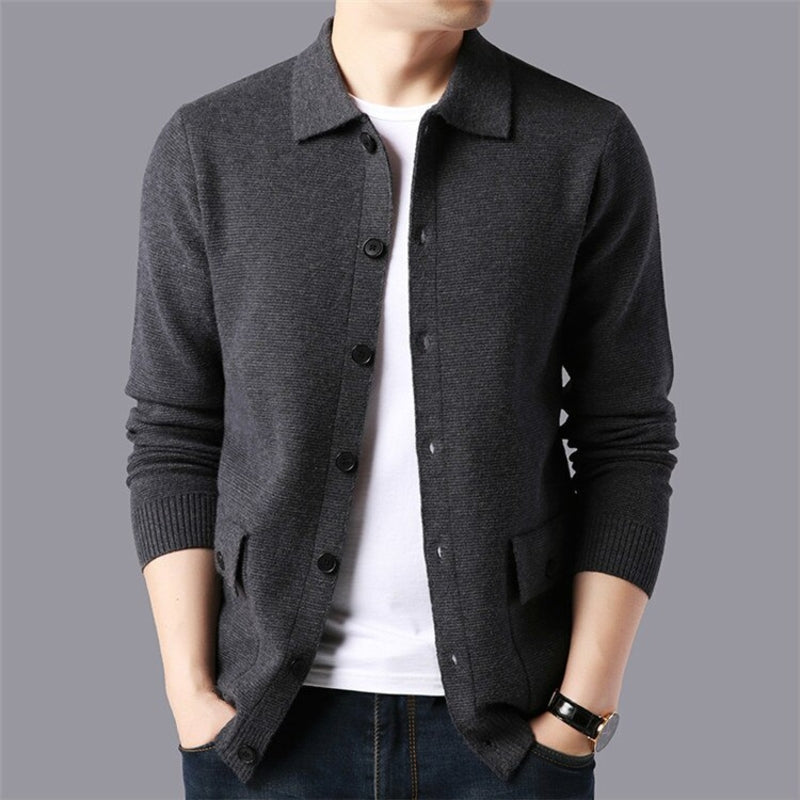 Men's Wool Vest with Collar