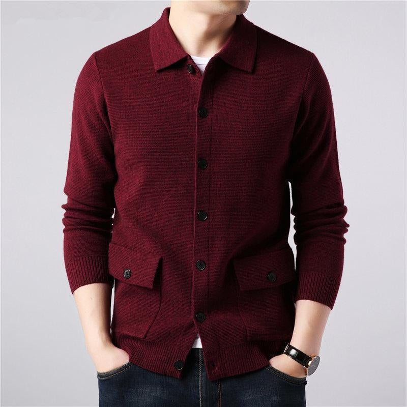 Men's Wool Vest with Collar