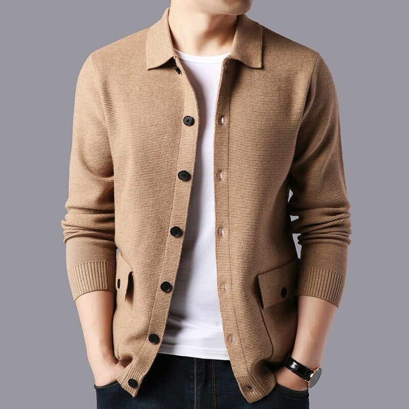 Men's Wool Vest with Collar