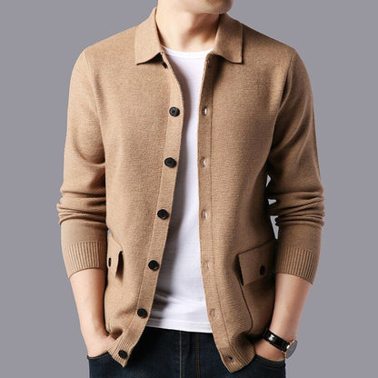 Men's Wool Vest with Collar