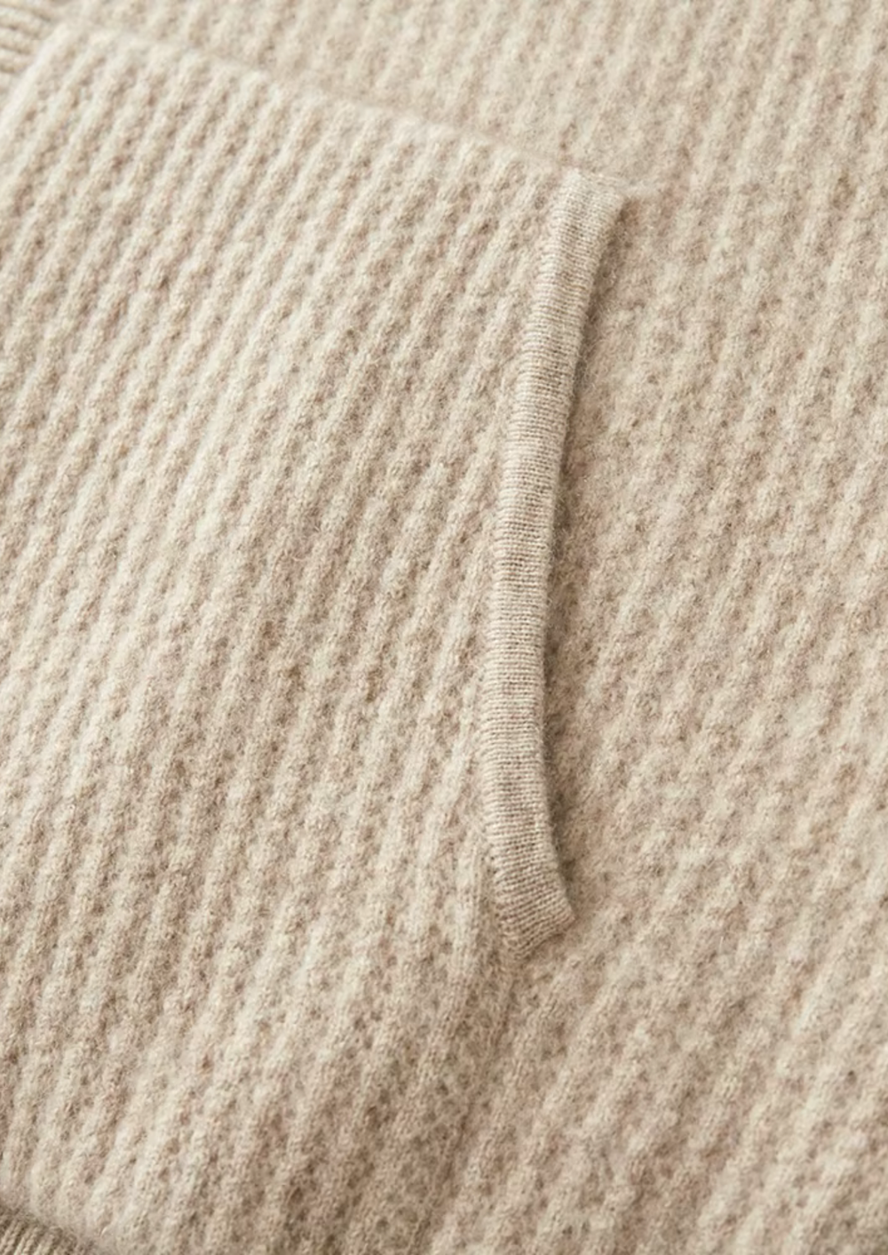 Men's Wool Zip Up Hooded Cardigan with Pockets