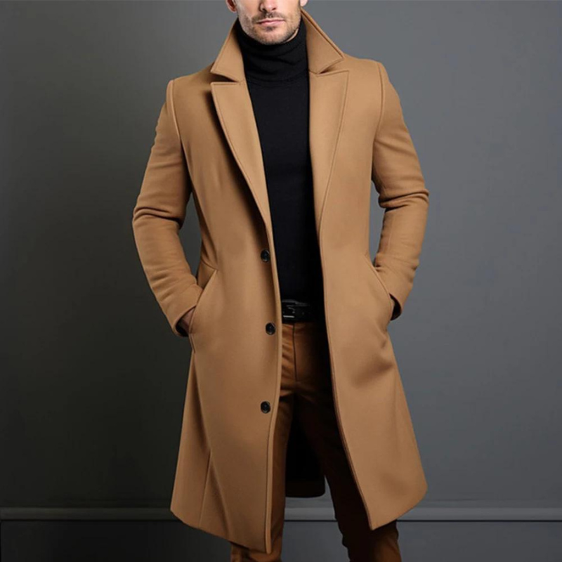 Men's Woolen Slim Fit Coat