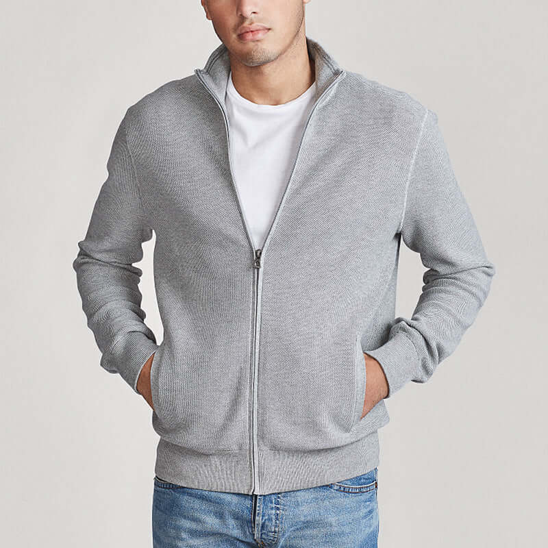 Men’s Zip Cardigan in Knit – Casual Winter Layer