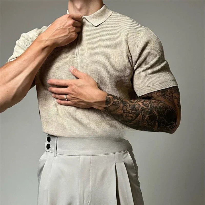 Men's Zip Summer Polo Shirt
