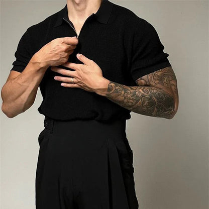 Men's Zip Summer Polo Shirt