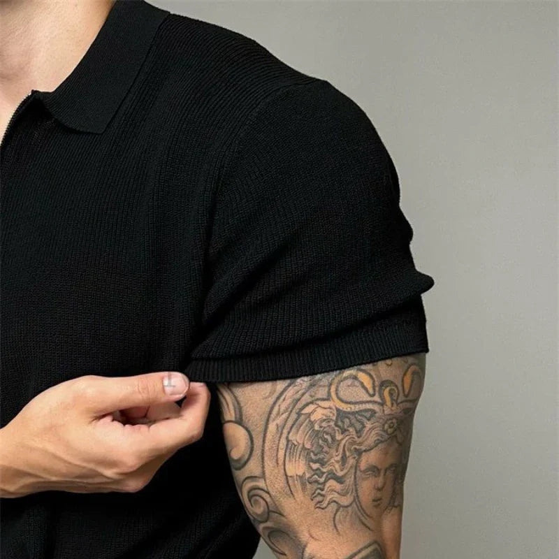 Men's Zip Summer Polo Shirt