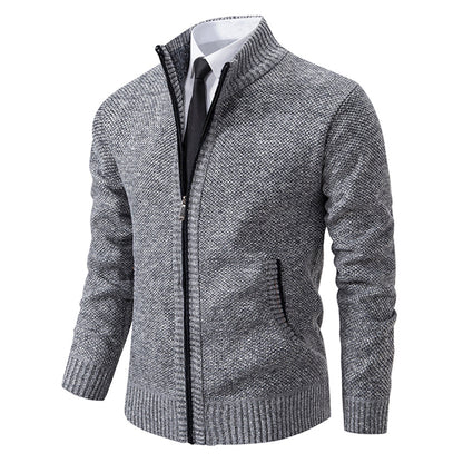 Men's Zip-Up Cardigan Lightweight Knit Sweater