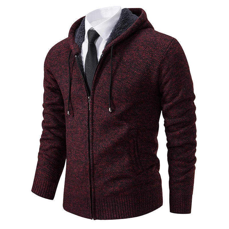 Men's Zip-Up Cardigan Lightweight Knit Sweater