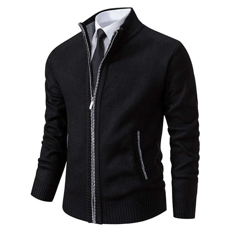 Men's Zip-Up Cardigan Lightweight Knit Sweater