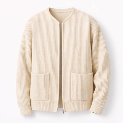 Men's Zip Up Cardigan - Relaxed Fit Layering Sweater