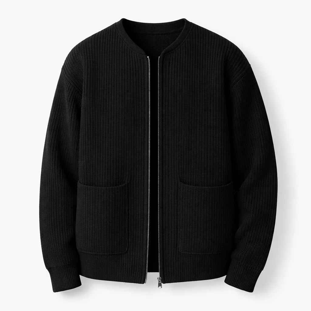 Men's Zip Up Cardigan - Relaxed Fit Layering Sweater