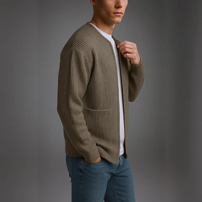 Men's Zip Up Cardigan - Relaxed Fit Layering Sweater