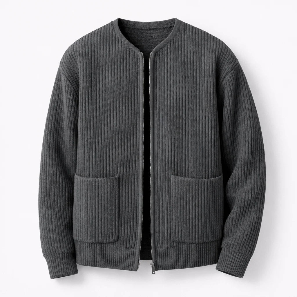 Men's Zip Up Cardigan - Relaxed Fit Layering Sweater