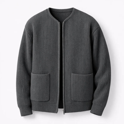Men's Zip Up Cardigan - Relaxed Fit Layering Sweater