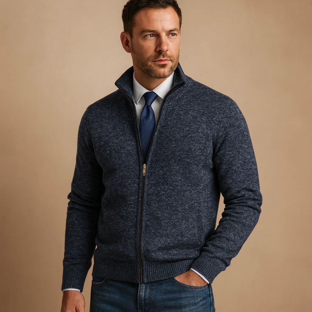 Men's Zip Up Cardigan for Casual and Sporty Wear