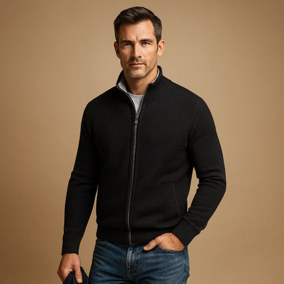 Men's Zip Up Cardigan for Casual and Sporty Wear