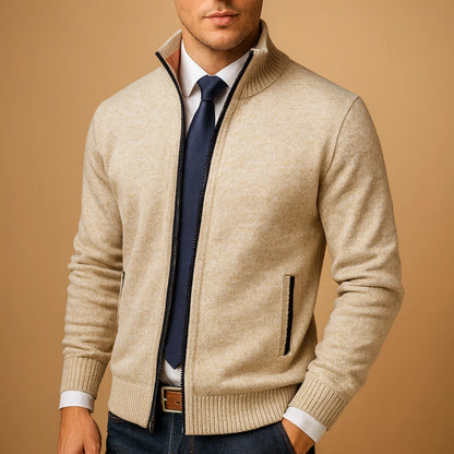 Men's Zip Up Cardigan for Casual and Sporty Wear