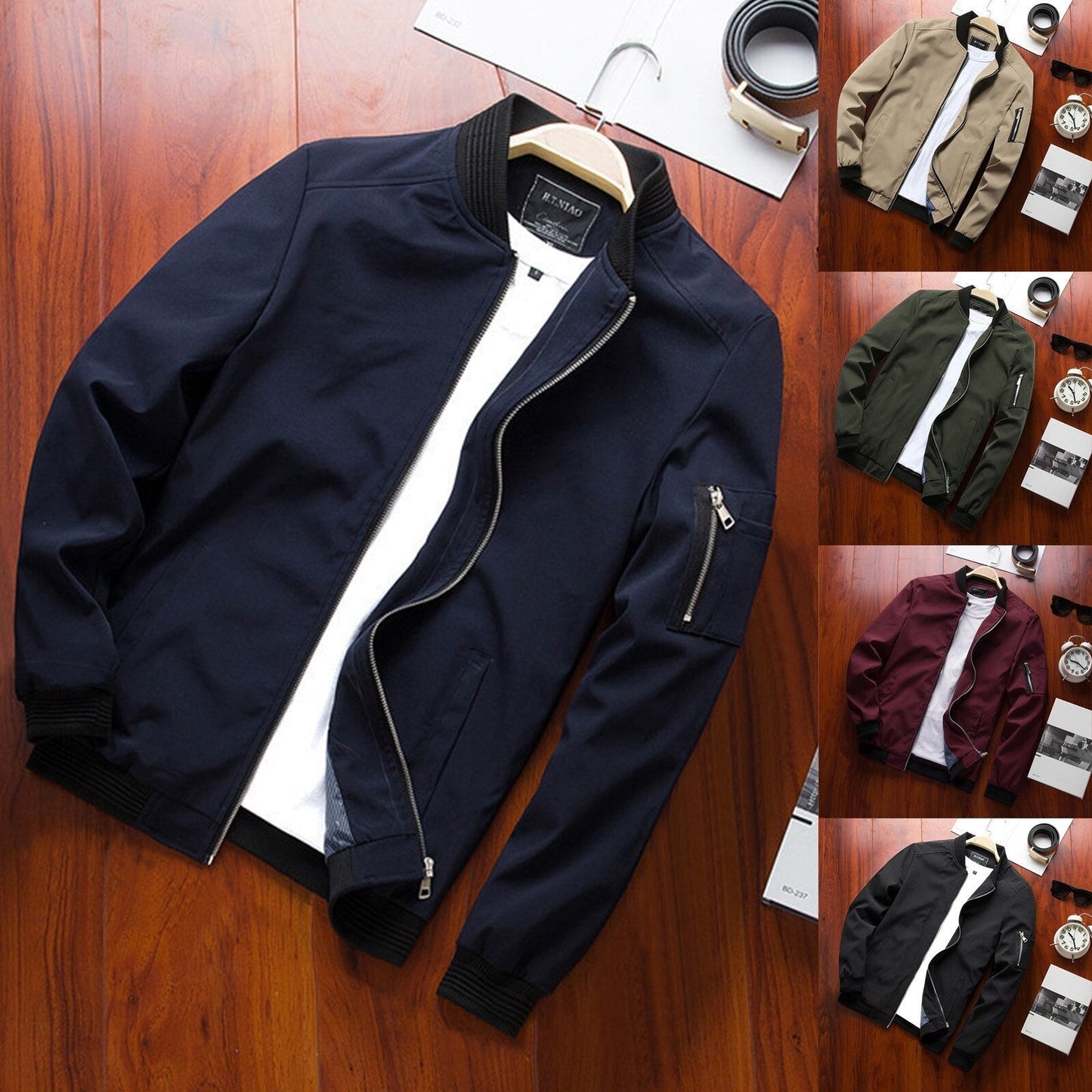 Men's Zip-Up Jacket for Autumn