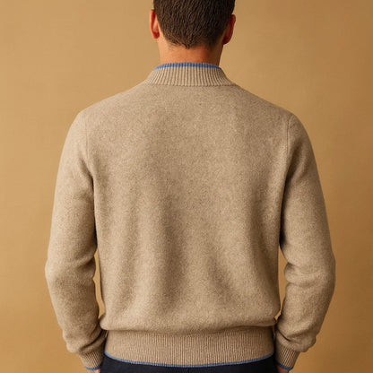 Men's Zip-Up Knit Collar Vest