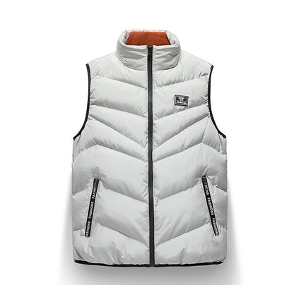 Men's Zip-Up Vest with Vertical Seams