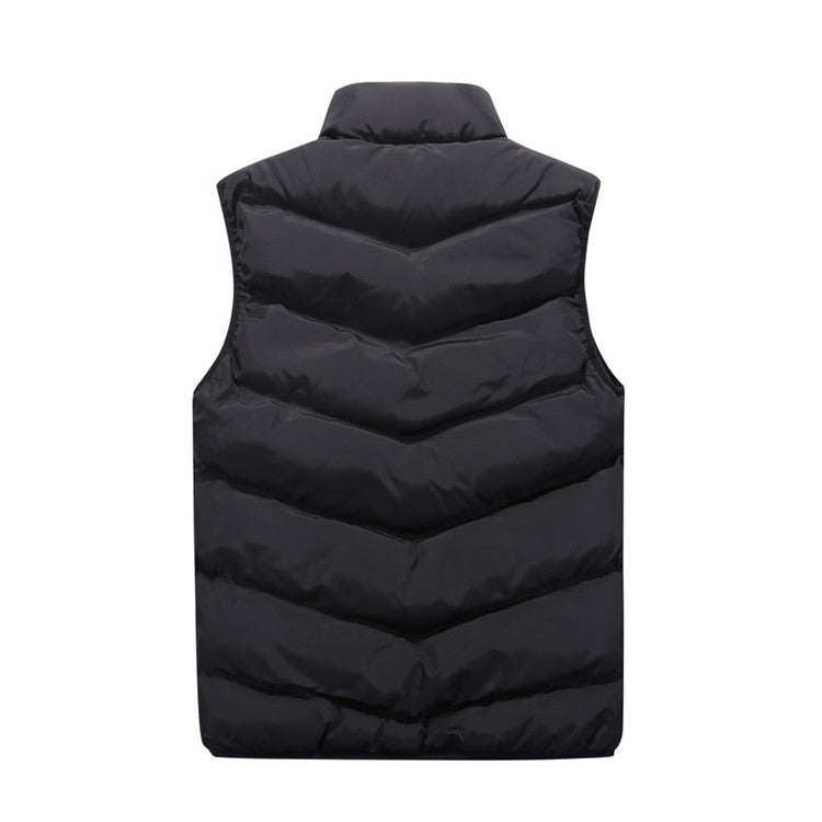 Men's Zip-Up Vest with Vertical Seams