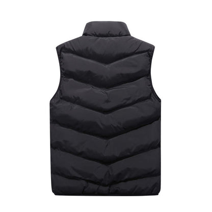 Men's Zip-Up Vest with Vertical Seams