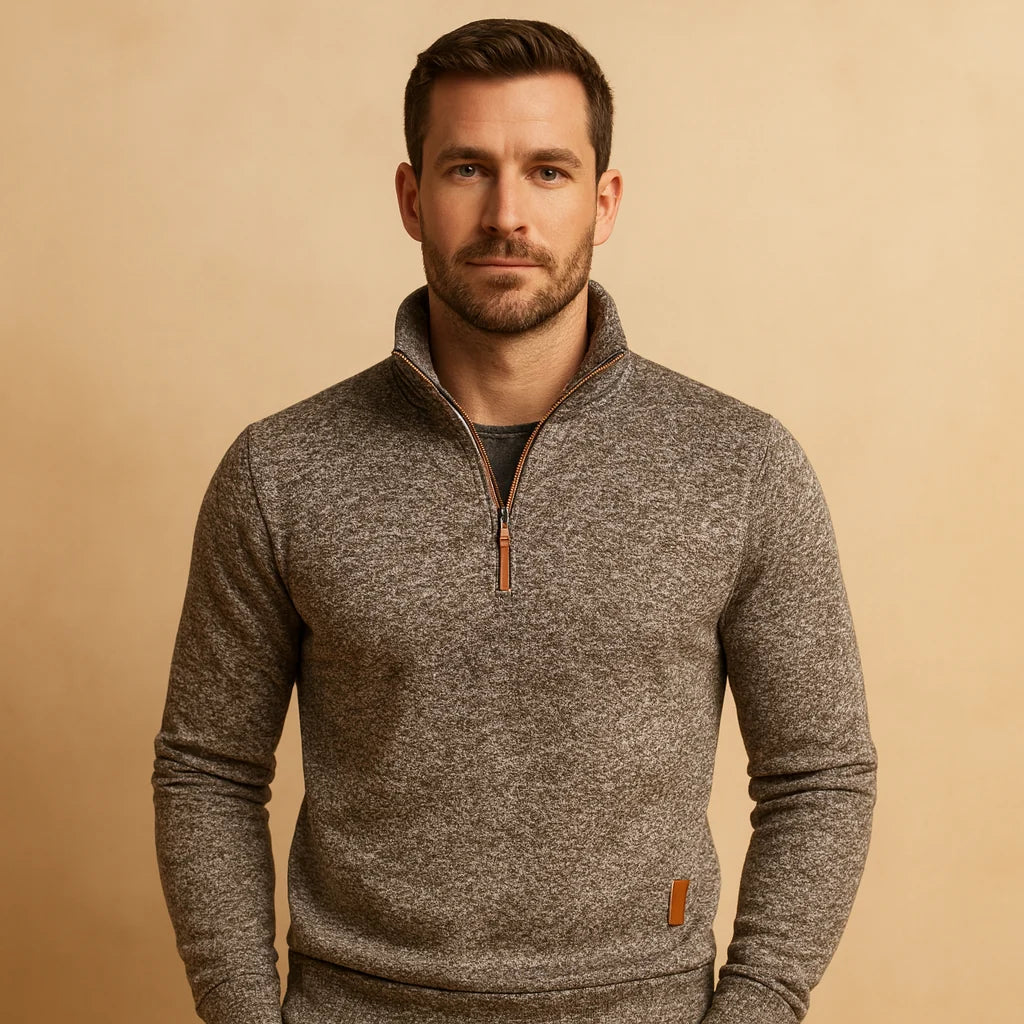 Men's Zipper Sweater Casual Modern Style