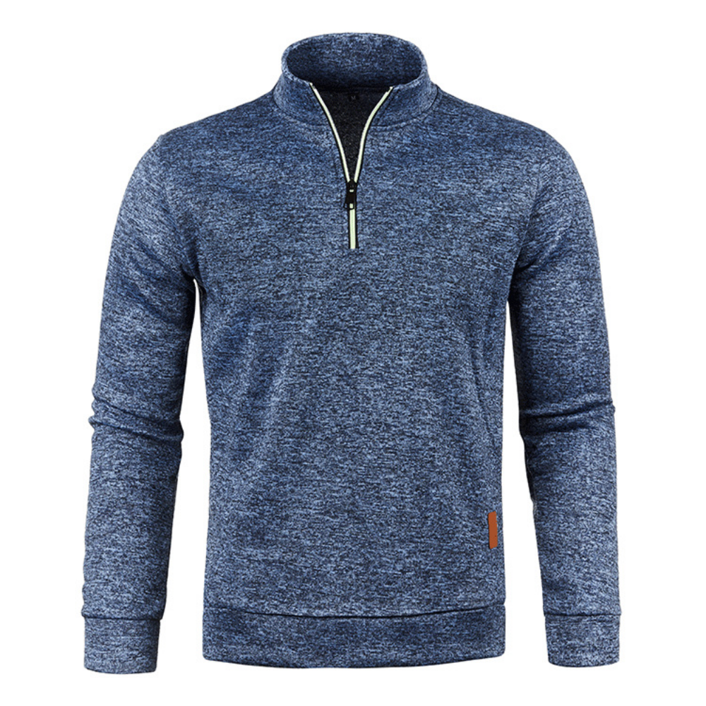 Men's Zipper Sweater with Long Sleeves