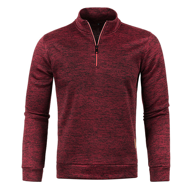 Men's Zipper Sweater with Long Sleeves