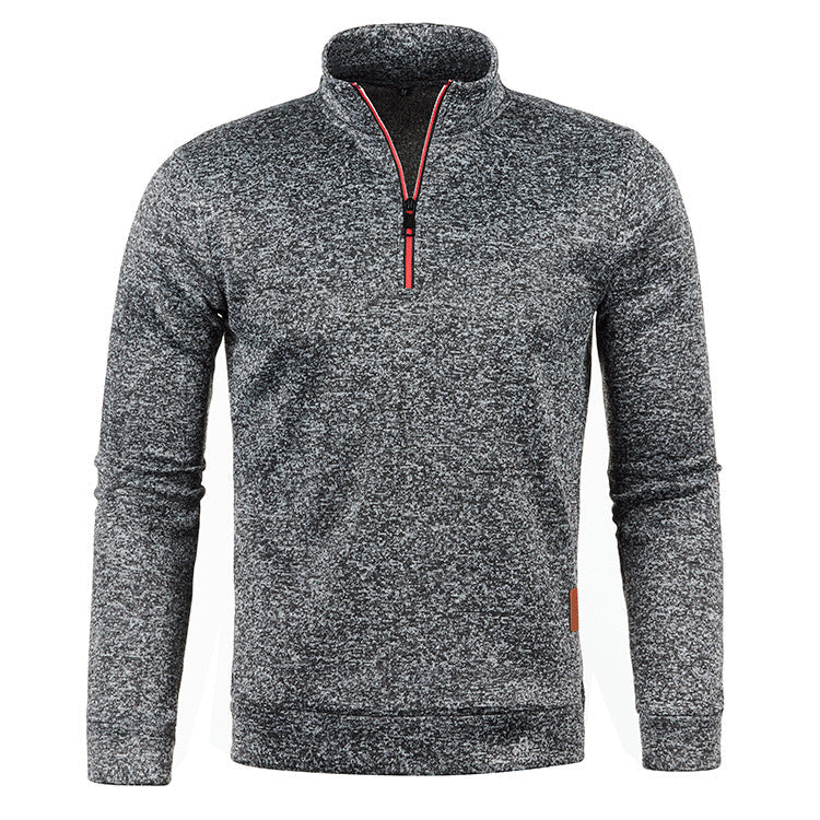 Men's Zipper Sweater with Long Sleeves