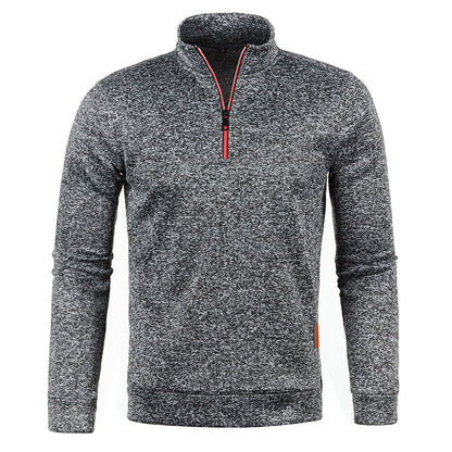 Men's Zipper Sweater with Long Sleeves
