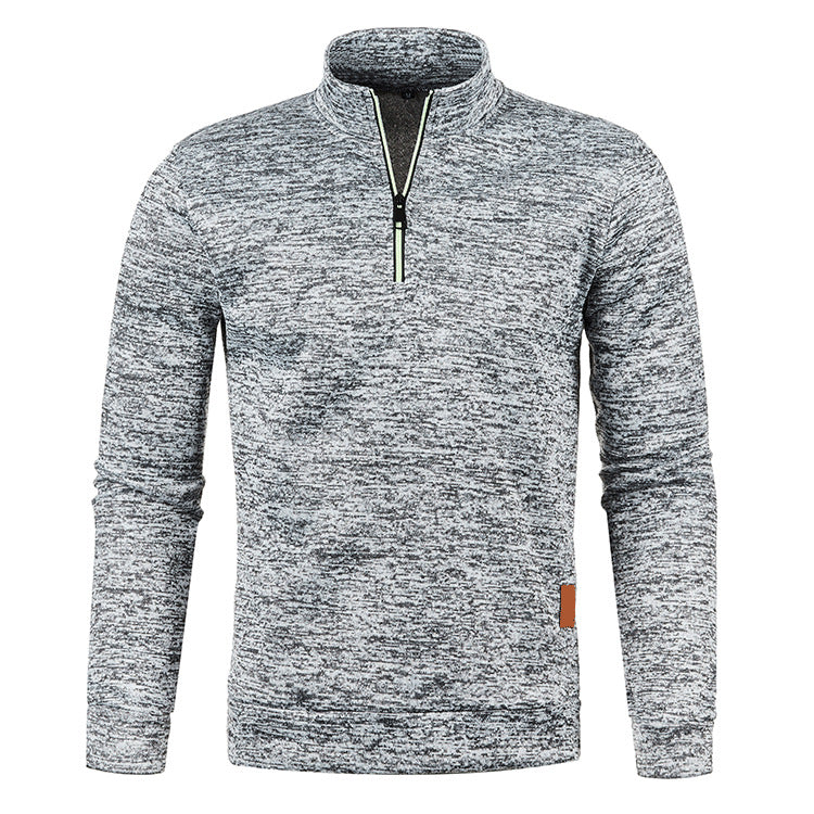 Men's Zipper Sweater with Long Sleeves