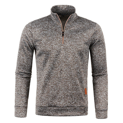 Men's Zipper Sweater with Long Sleeves