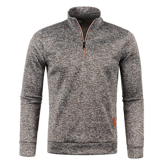 Men's Zipper Sweater with Long Sleeves