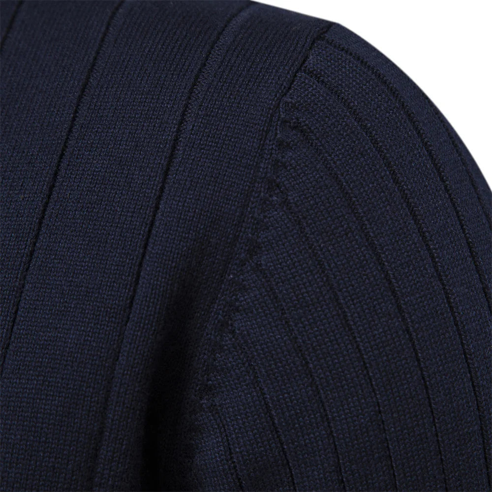 Men's Zipper Sweater with Stand-Up Collar