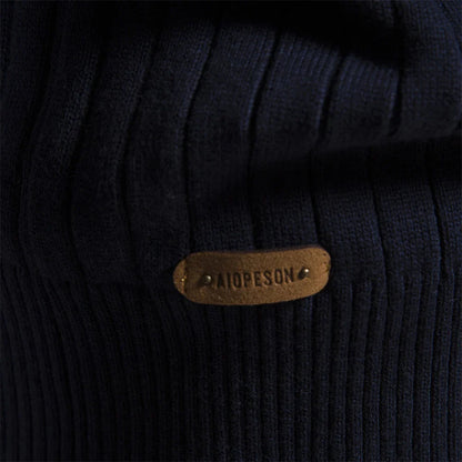 Men's Zipper Sweater with Stand-Up Collar